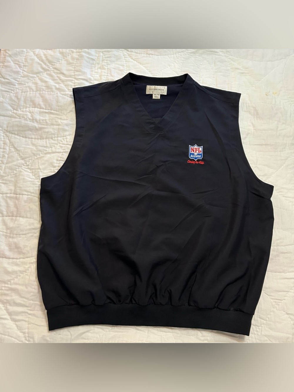 NFL Alumni Golf Vest Cutter & Buck Mens XXL Black WeatherTec Performance Shell